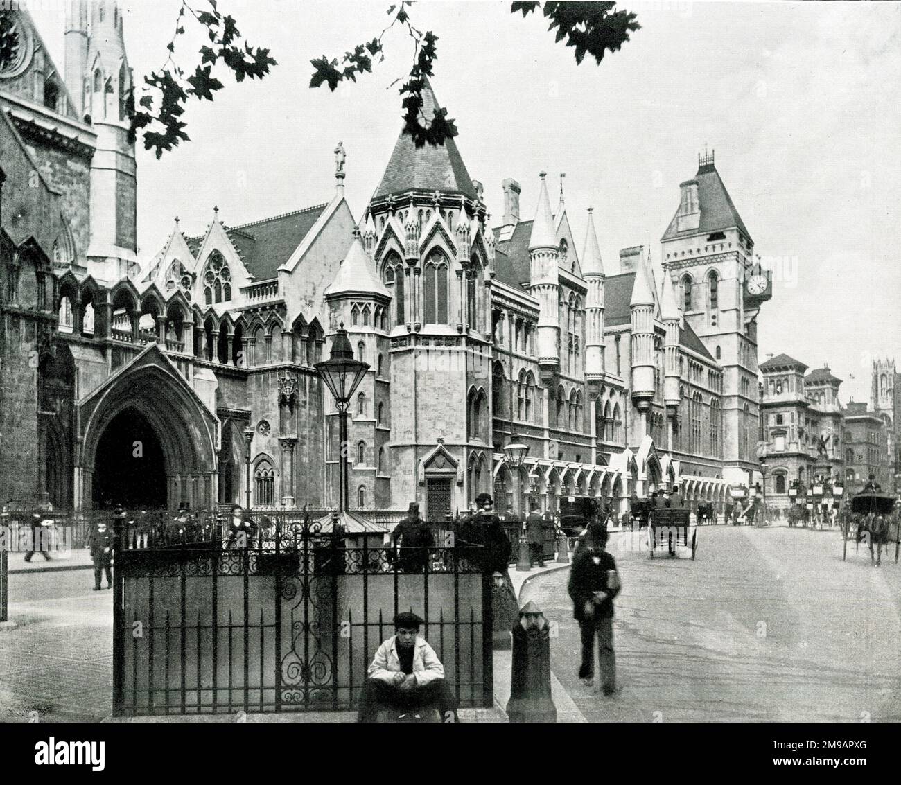 Les cours royales de justice ou les cours de droit dans le Strand, Londres Banque D'Images