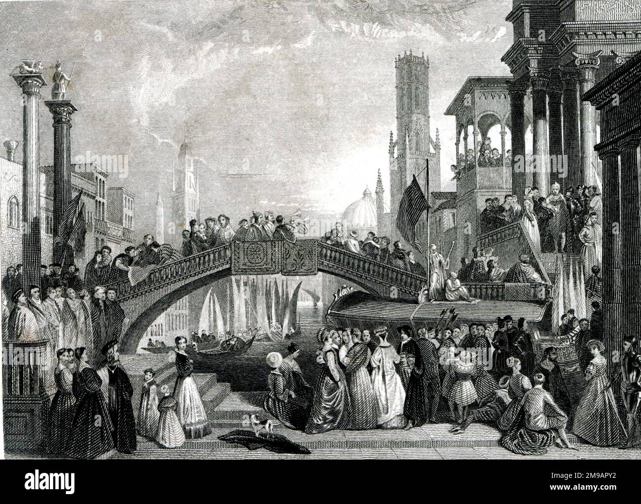 L'embarquement du Doge de Venise pour épouser la mer Banque D'Images