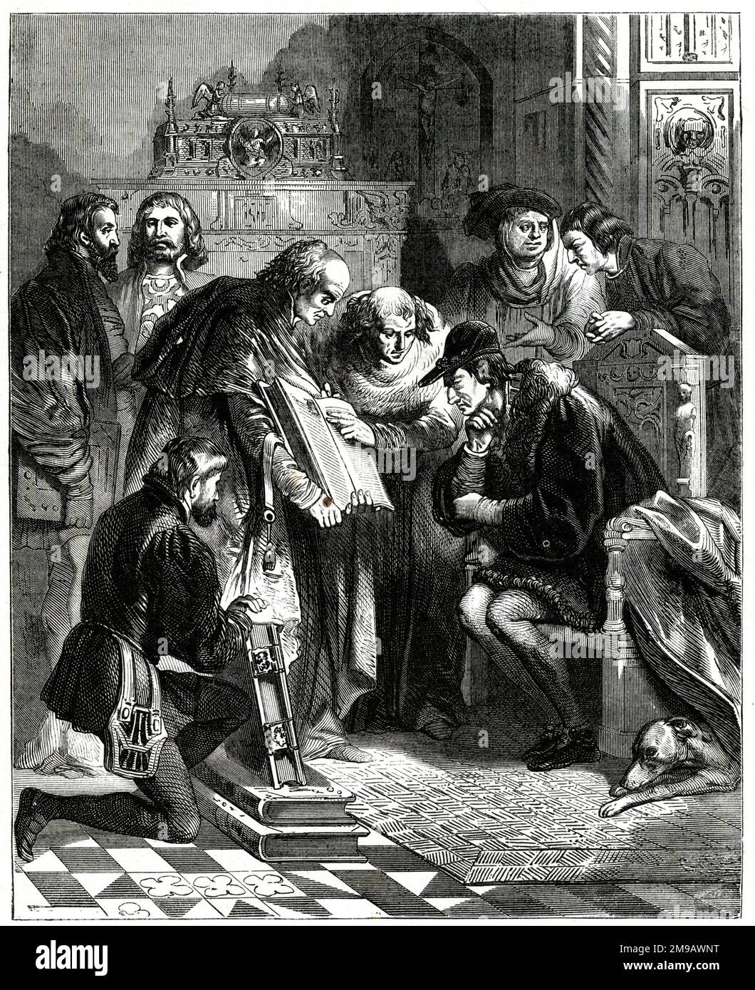 William Tyndale et la première traduction anglaise de la Bible. Banque D'Images