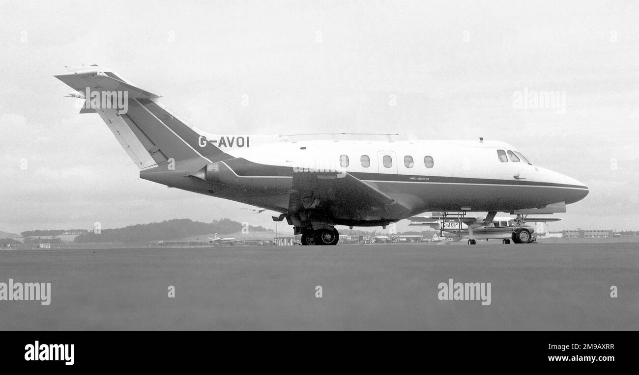 Hawker Siddeley HS.125-3B G-AVOI (msn 25128), de THF Airport Services Ltd (Trust-House-forte), à l'aéroport d'Edimbourg / RAF Turnhouse. Banque D'Images