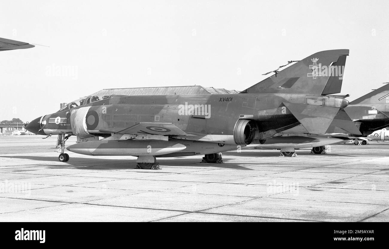 McDonnell Douglas F-4M Phantom FGR.2 XV401 (msn 2885/9231), de l'escadron no 41, à la RAF Leuchars. Banque D'Images