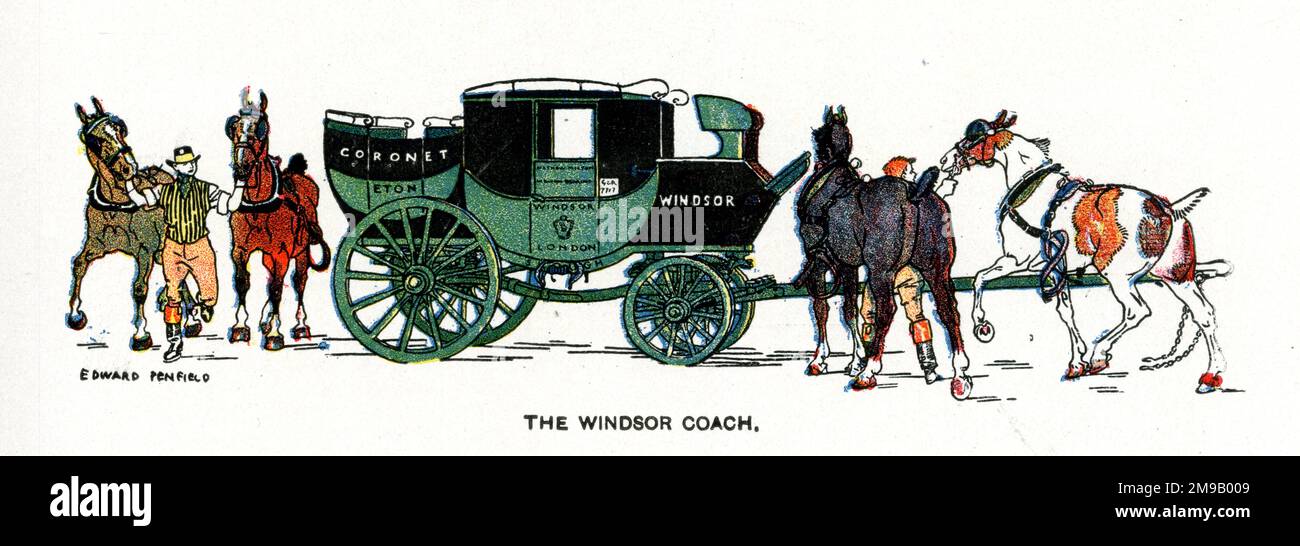 L'entraîneur de Windsor par Edward Penfield Banque D'Images