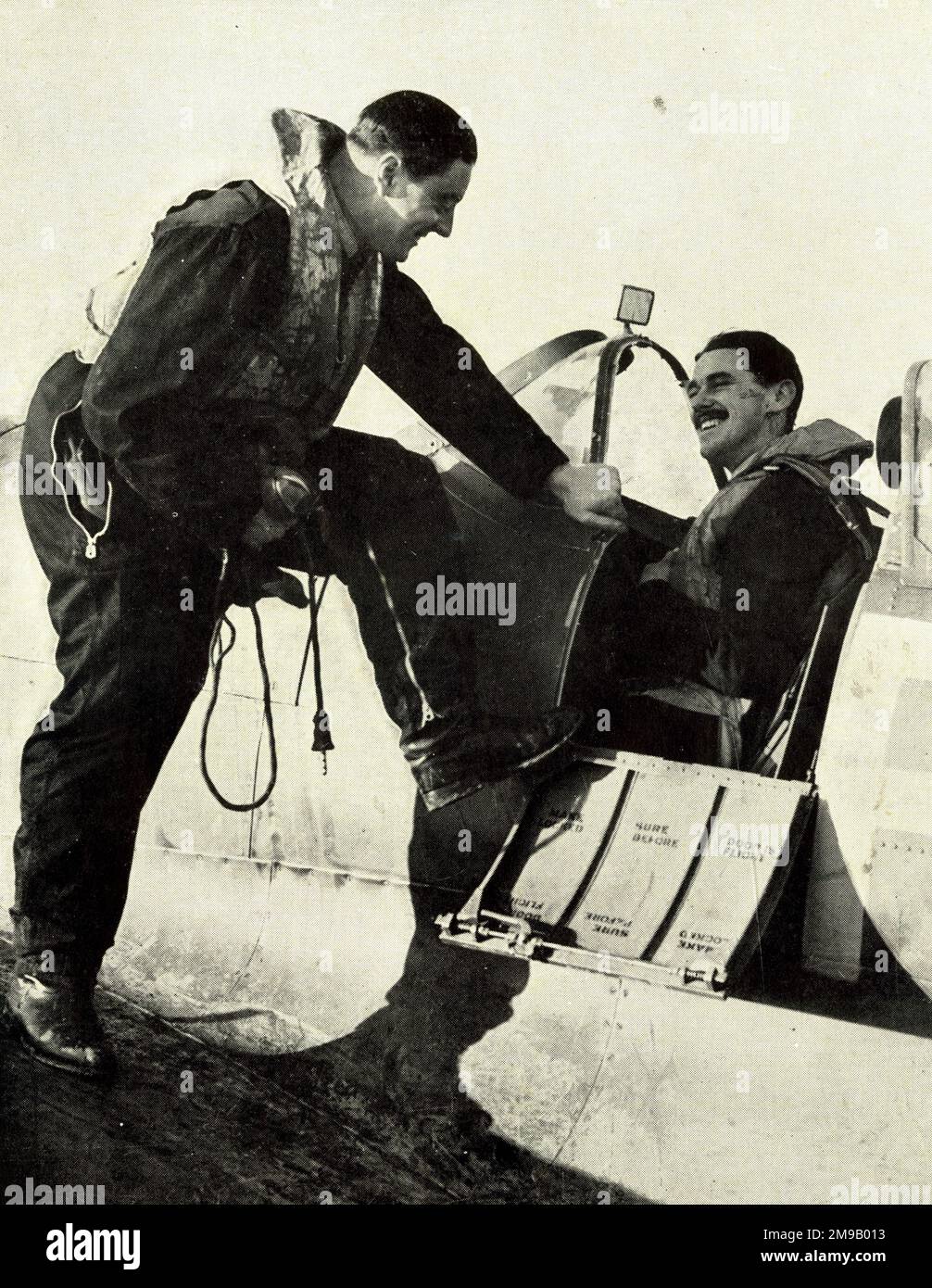 Lieutenant de vol H.M. Stephen, DSO, DFC et J.C., chef d’escadron Mungo-Park, les deux de la RAF, WW2. Banque D'Images