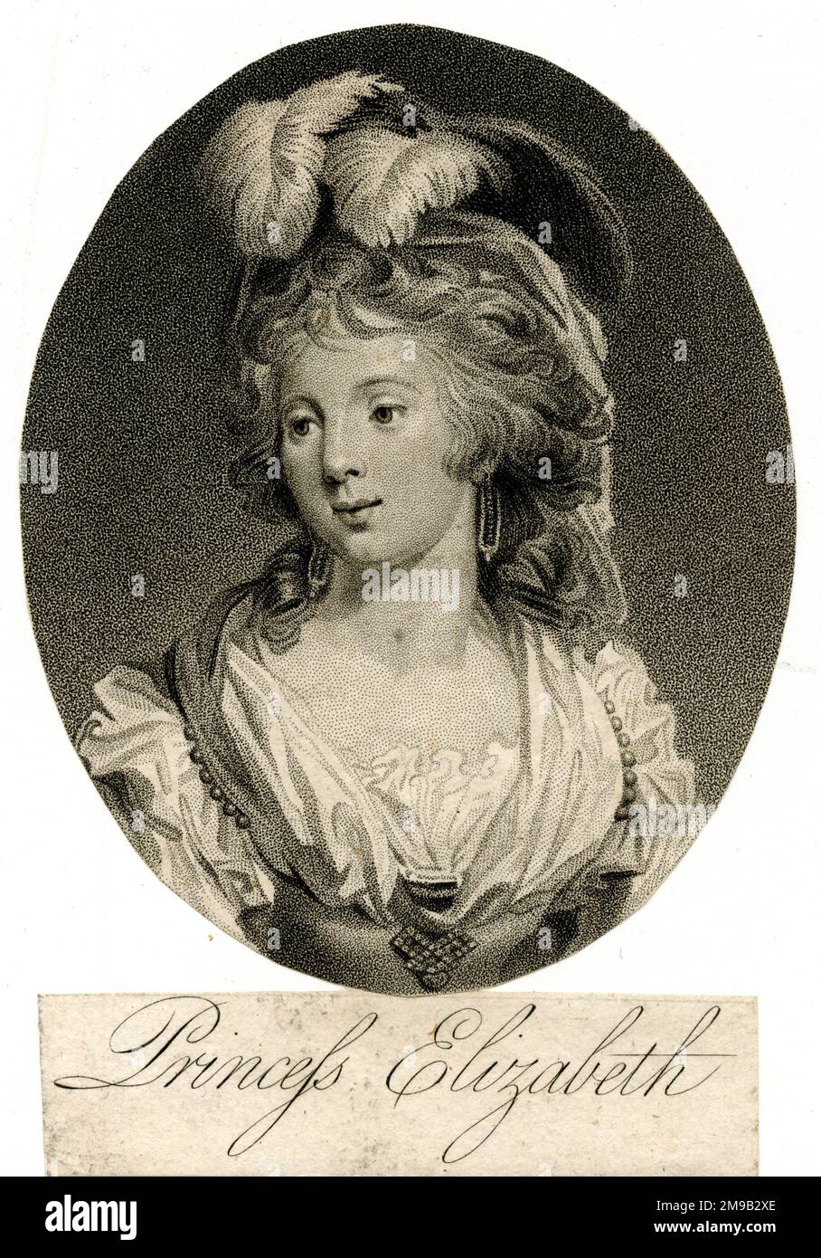 Son Altesse Royale la princesse Elizabeth du Royaume-Uni, troisième fille du roi George III Banque D'Images