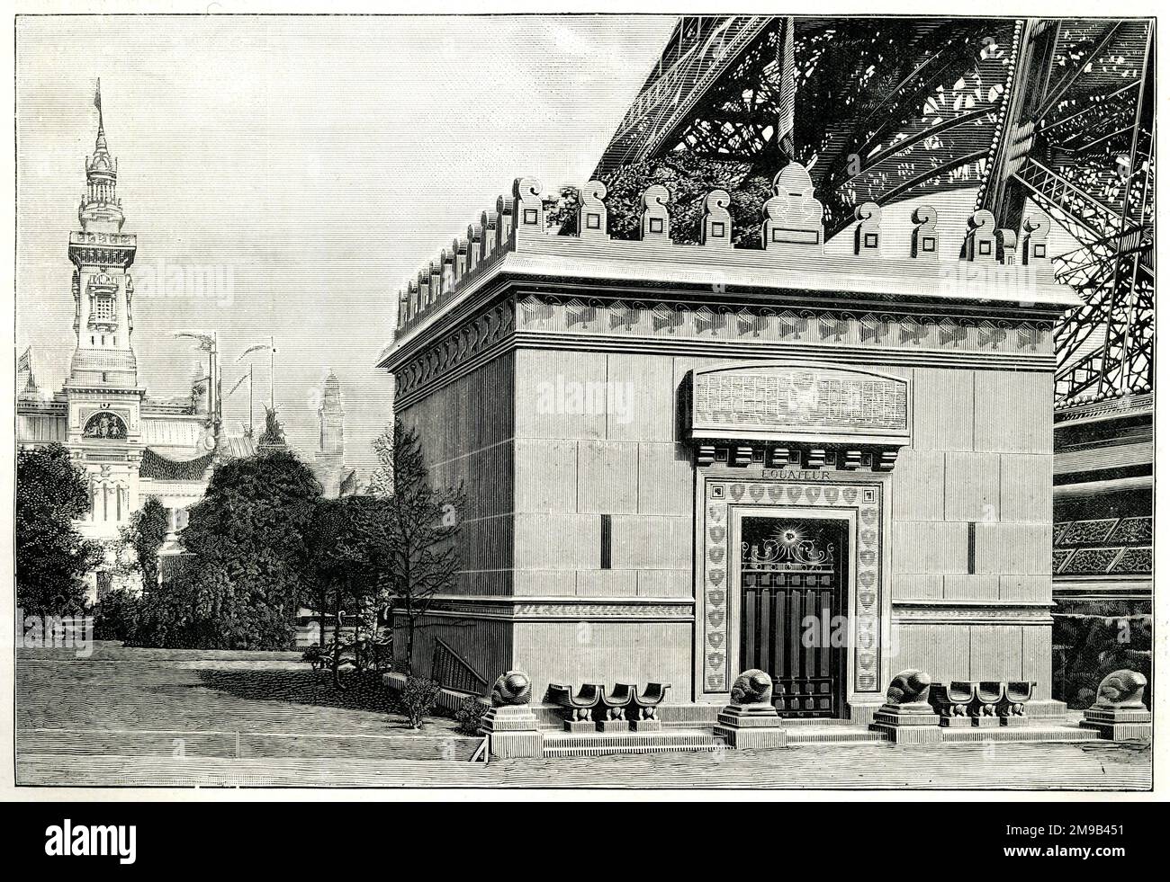 Pavillon de l'Équateur, exposition universelle de Paris, 1889 Banque D'Images Pavillon de l'Équateur, exposition universelle de Paris, 1889 Banque D'Images