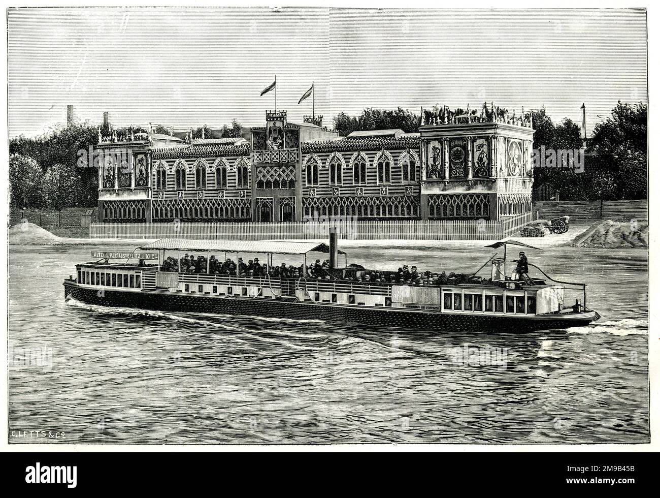 Pavillon d'Espagne, exposition universelle de Paris, 1889 Banque D'Images Pavillon d'Espagne, exposition universelle de Paris, 1889 Banque D'Images