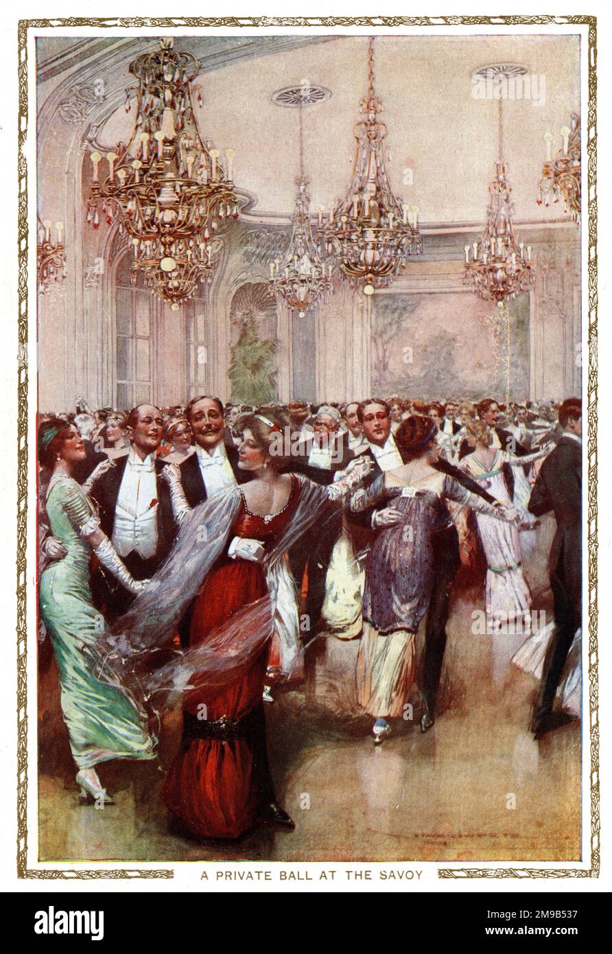 Un bal privé au Savoy Hotel, Londres Banque D'Images
