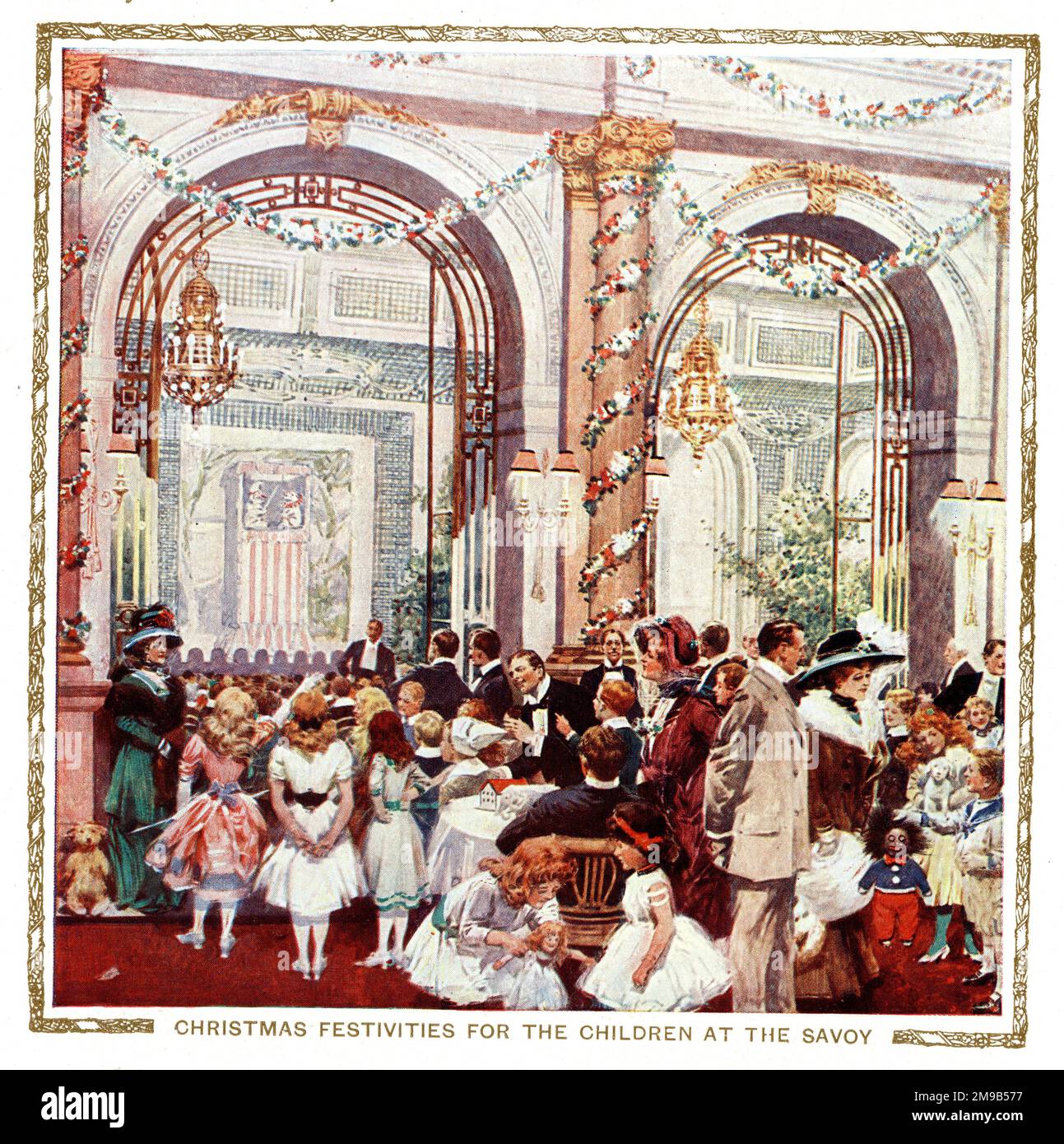 Fêtes de Noël pour les enfants au Savoy Hotel, Londres Banque D'Images
