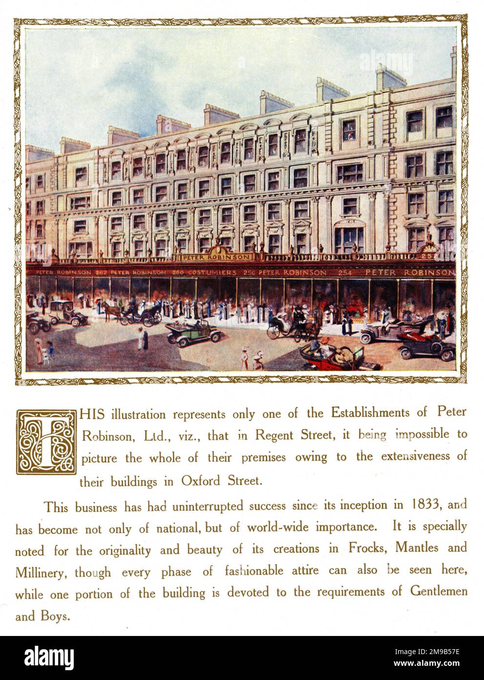 Peter Robinson, grand magasin, Regent Street, Londres Banque D'Images