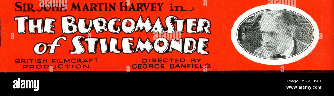 Sir John Martin Harvey dans British Filmcraft production, le bourgmestre de Stilemonde, dirigé par George Banfield Banque D'Images