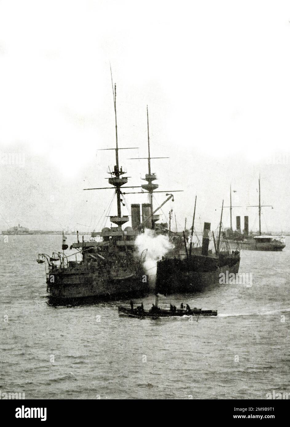 Channel British Naval Fleet, avec collier à côté Banque D'Images
