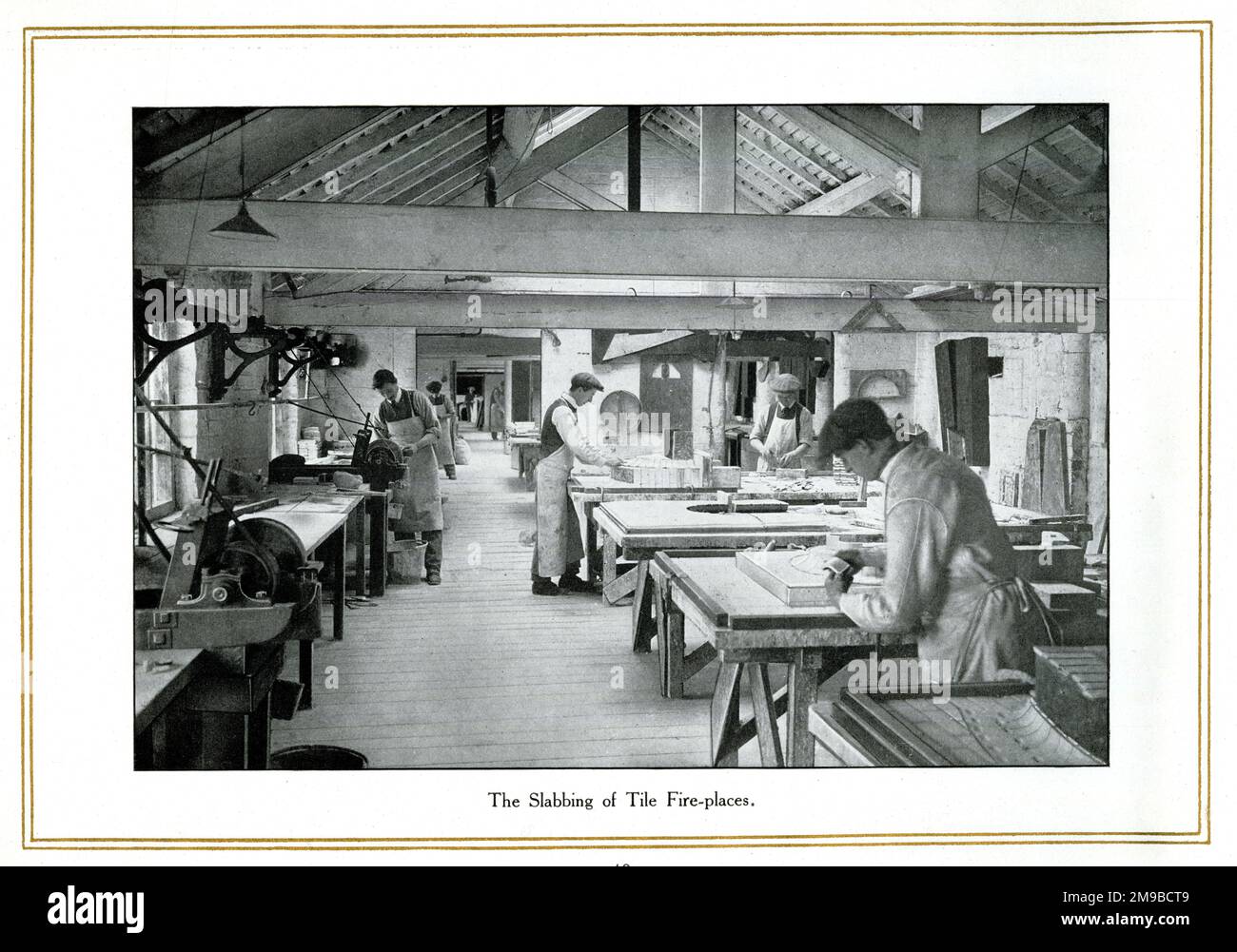 Cheminée à carreaux Banque D'Images