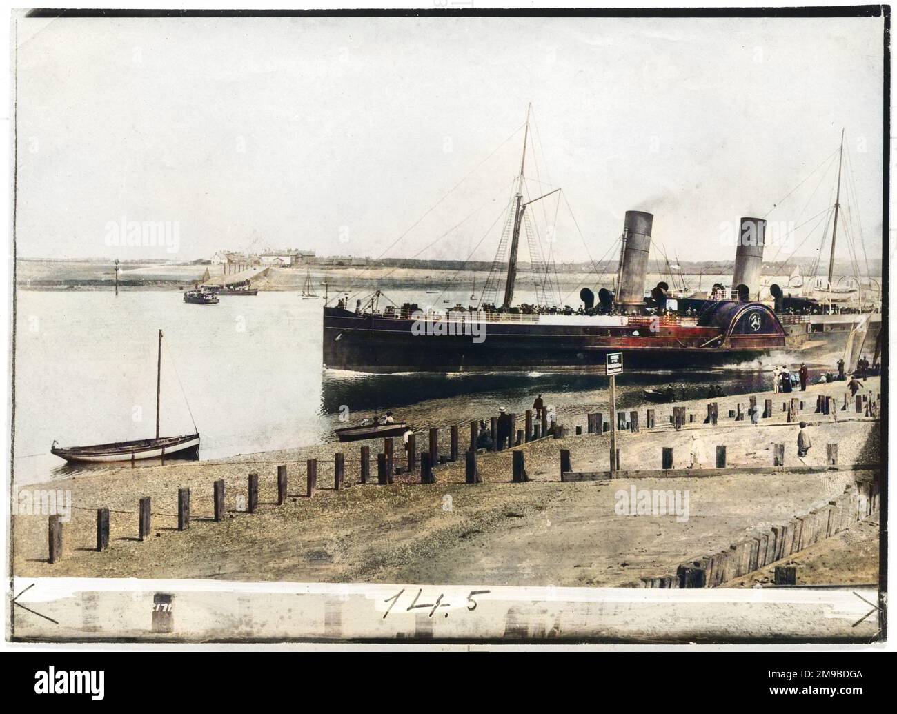 Le bateau à vapeur à aubes Queen de Mona quitte Fleetwood pour l'île de Man. Banque D'Images