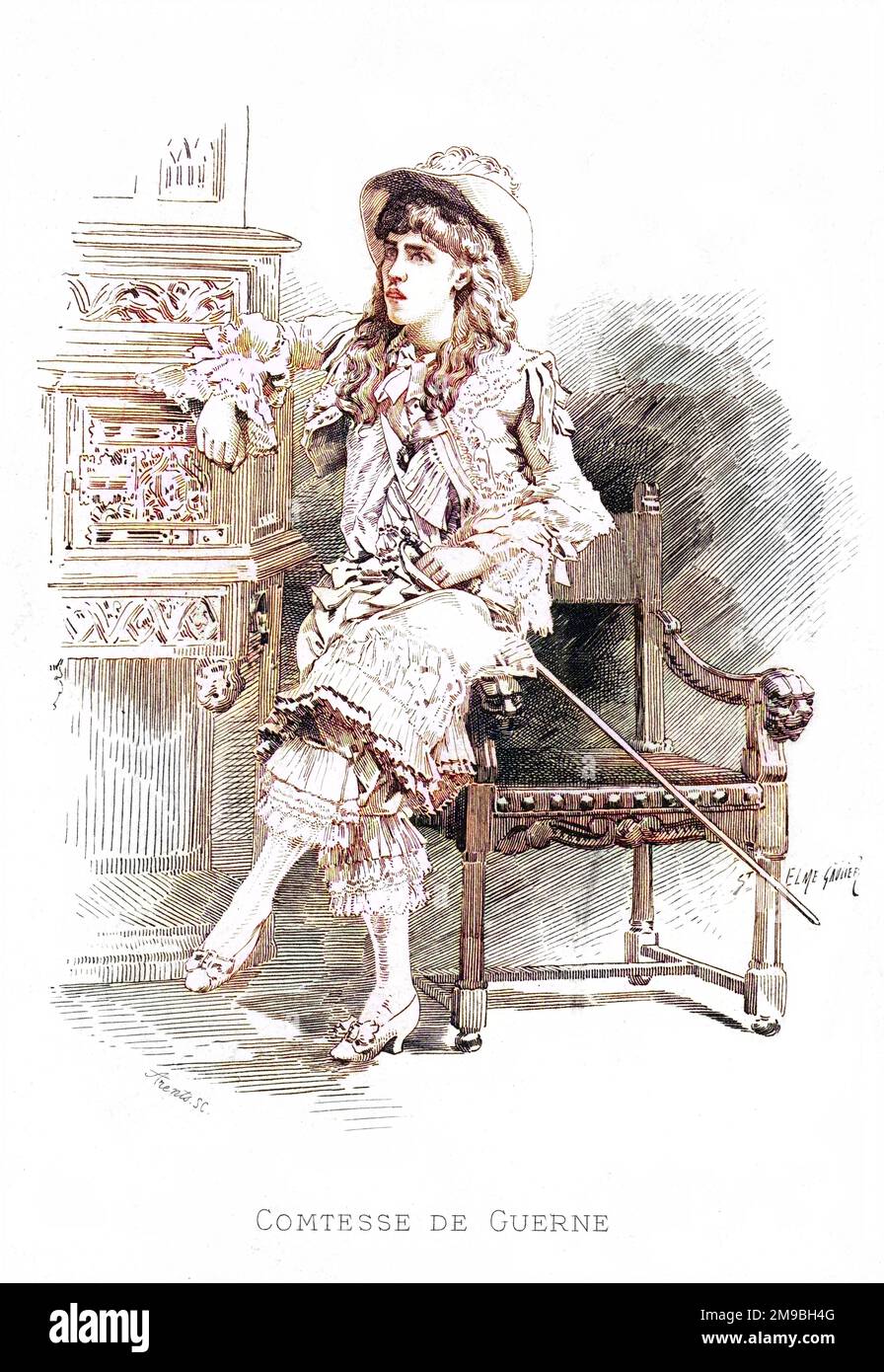 MARIE THERESE de SEGUR, comtesse de GUERNE figure sociale française, amie de Proust etc., également une chanteuse exceptionnellement fine qui a déplacé des coreurs vers des rapatures. Banque D'Images