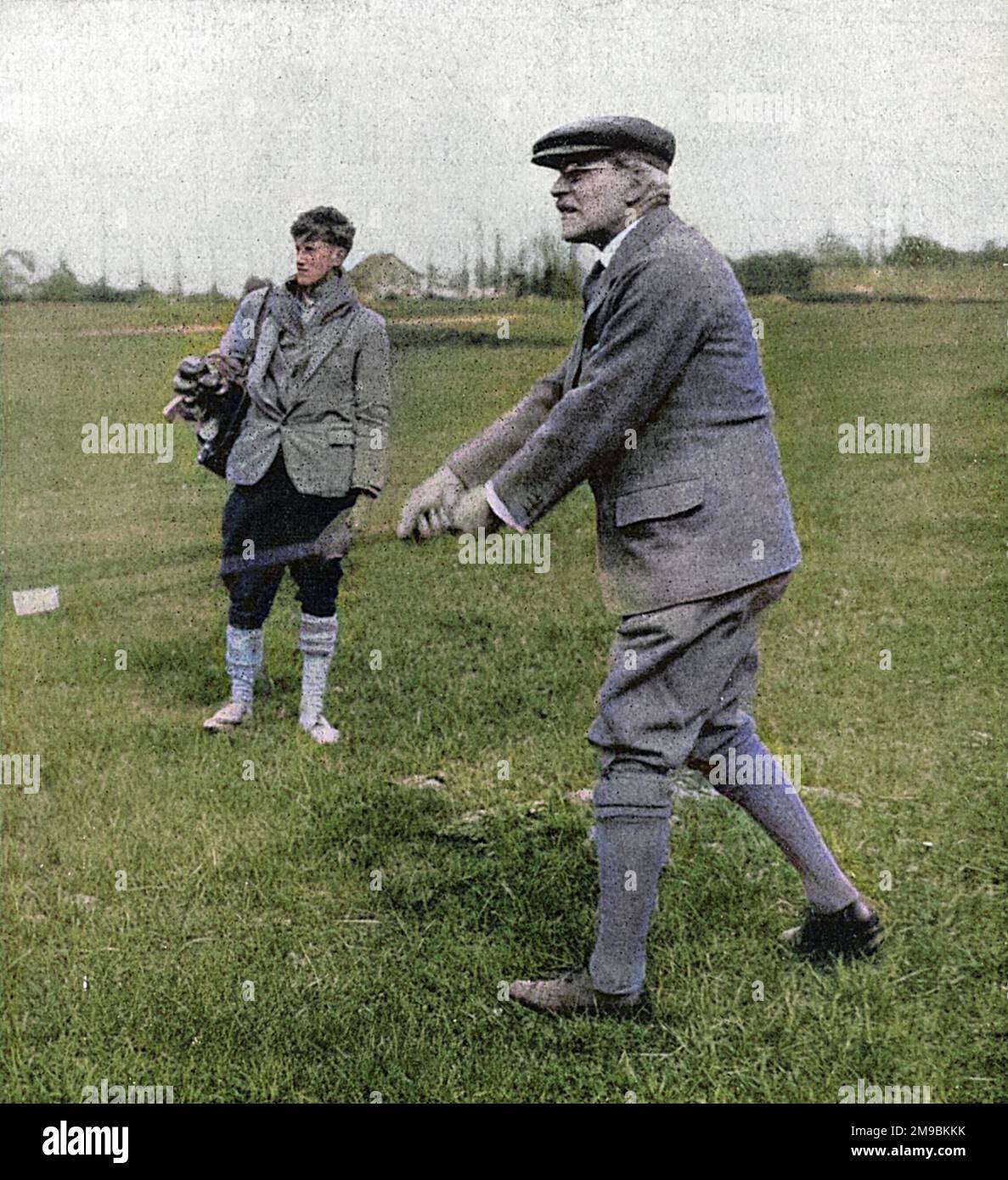 RAMSAY MACDONALD homme d'État britannique, premier ministre, sur le terrain de golf. Banque D'Images