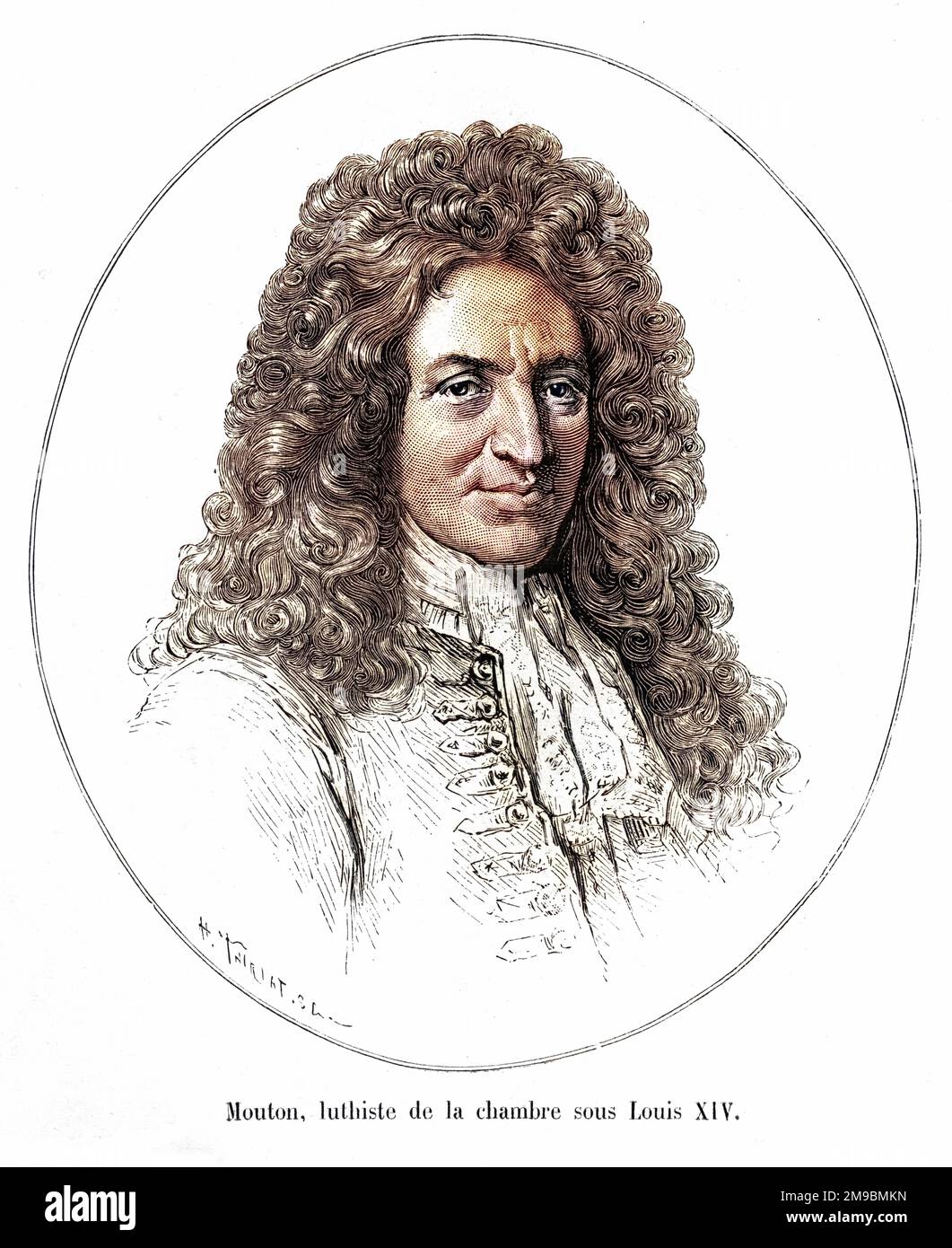 MOUTON joueur de luth français jouant de la musique de chambre à la cour de Louis XIV Banque D'Images