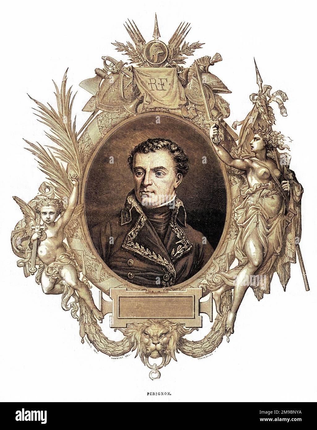 DOMINIQUE-CATHERINE marquis et comte de PERIGNON Commandant militaire français, maréchal de France Banque D'Images
