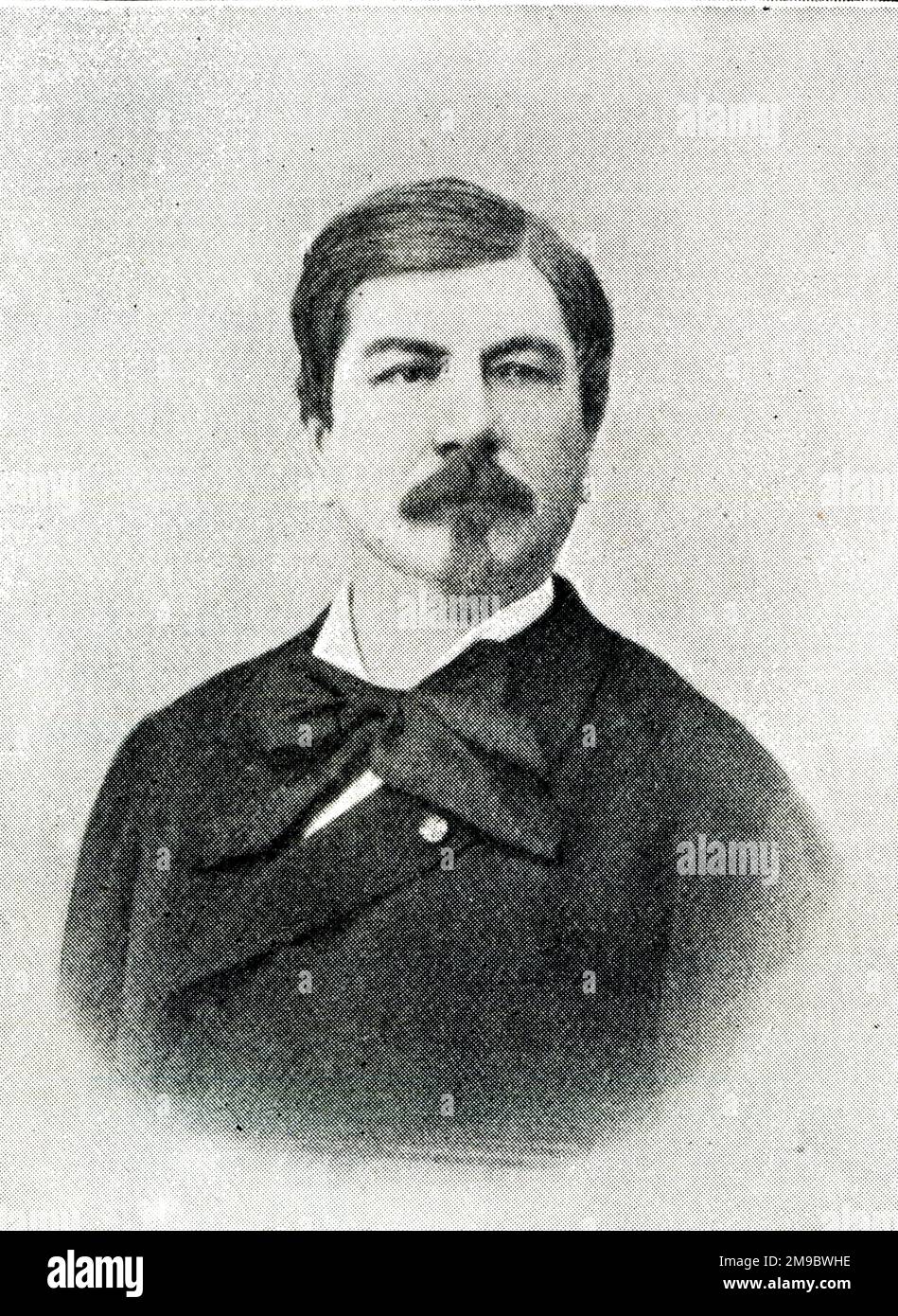 Ernest Bazin, inventeur français du Roller Boat Steamer on Wheels Banque D'Images