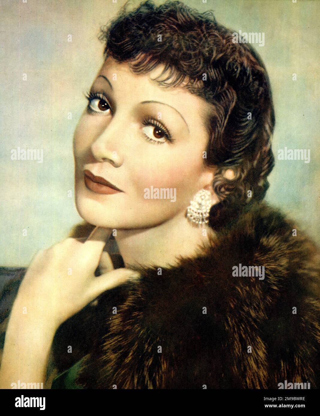 Claudette Colbert, actrice américaine Banque D'Images