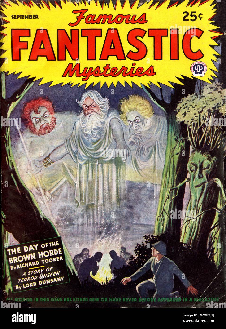 Conception de couverture, célèbres mystères fantastiques, pâte de fiction, septembre 1944 Banque D'Images