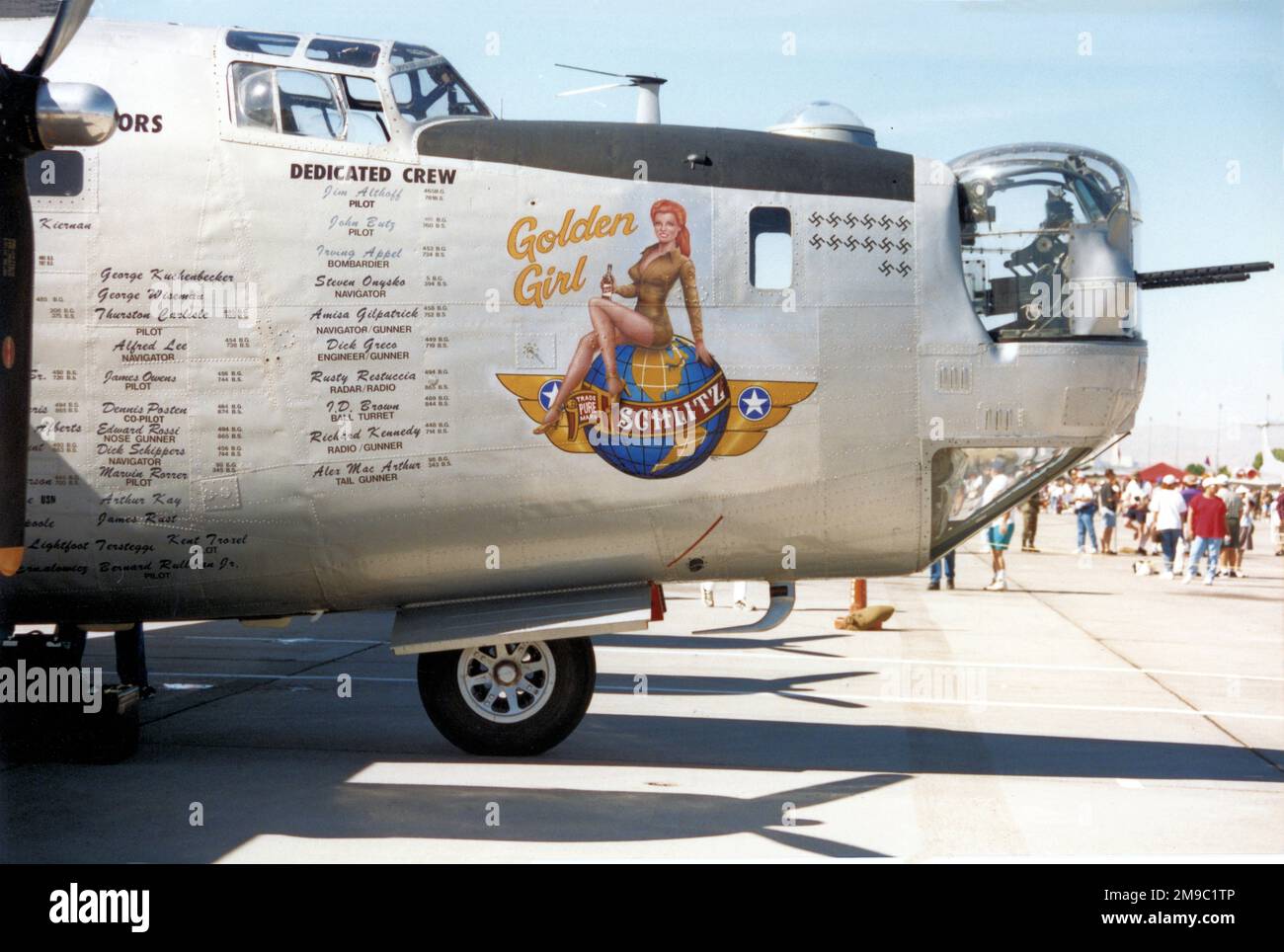 Consolidé B-24J Liberator NX224J 'Golden Girl' (msn 1347, 44-44052, ex GR.VI KH191, ex IAF T-18). Banque D'Images