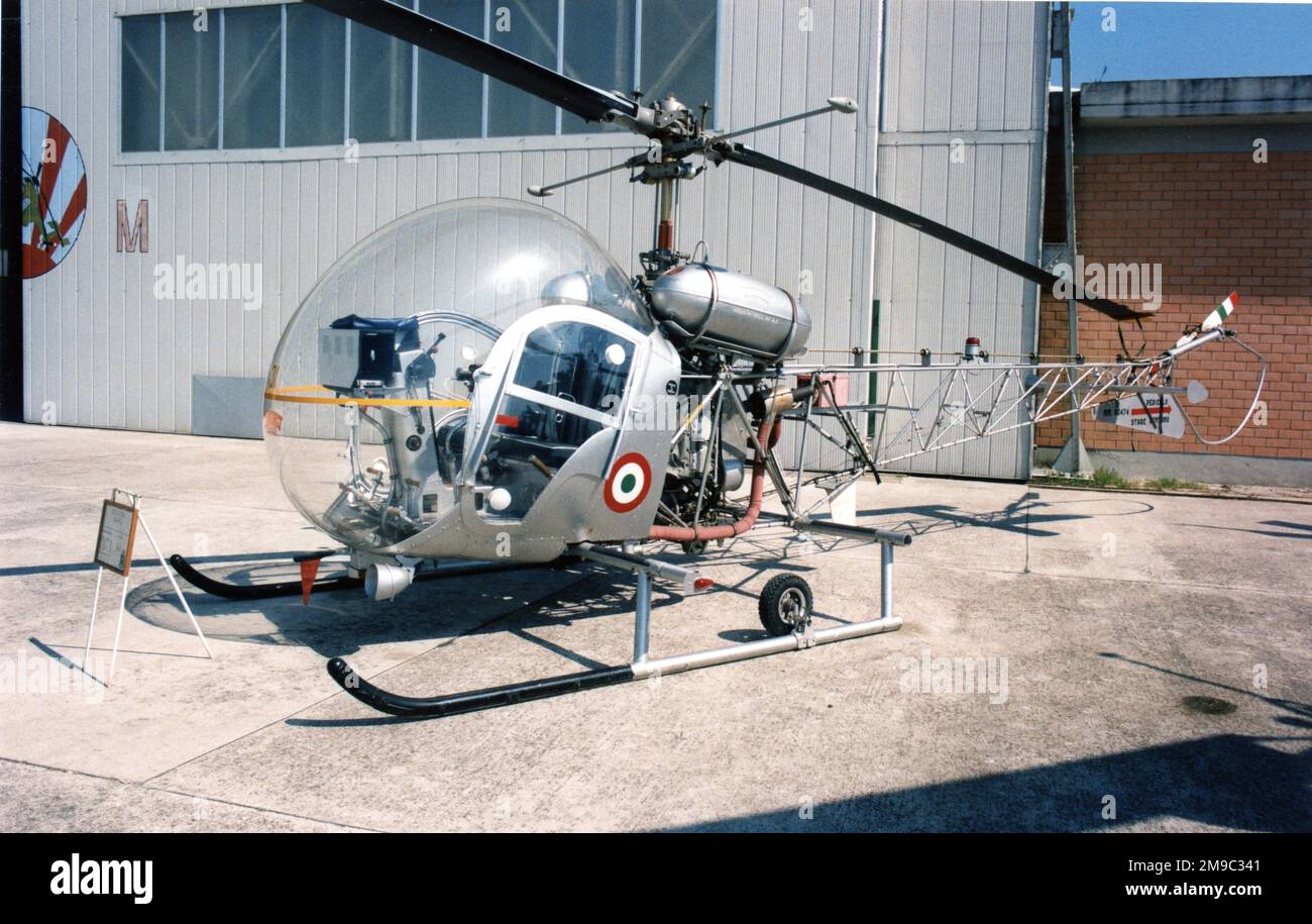 Agusta-Bell AB47G-2 MM80474 (msn 297), conservé avec 72 Stormo à Frosinone. Banque D'Images