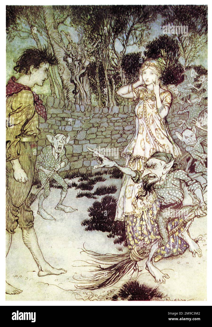 Maintenant, Guleech, illustration de livre par Arthur Rackham Banque D'Images