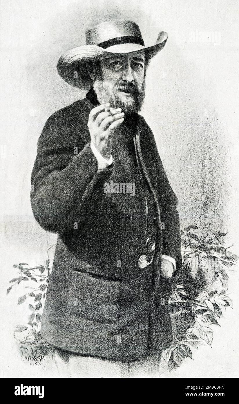 Paul Gavarni (Sulpice Guillaume Chevalier, 1804-1866), artiste et illustrateur français. Banque D'Images