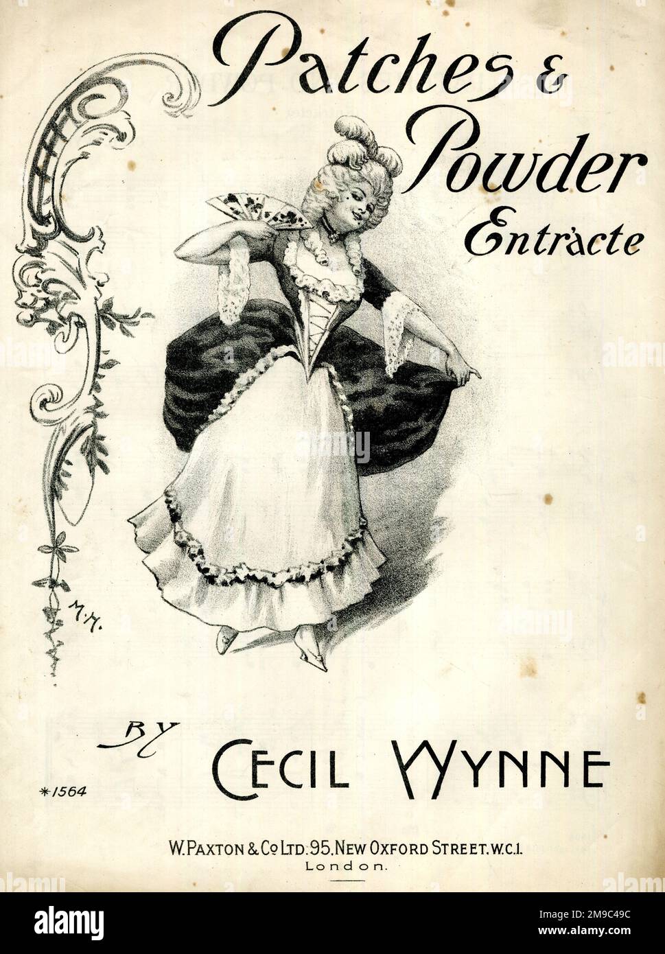 Music Cover, patches & Powder Entracte de Cecil Wynne Banque D'Images