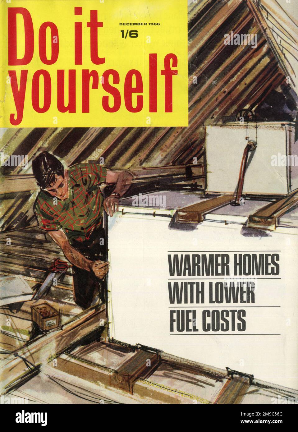 Couvrir la conception, faites-le vous-même, décembre 1966 - maisons plus chaudes avec des coûts de carburant inférieurs Banque D'Images