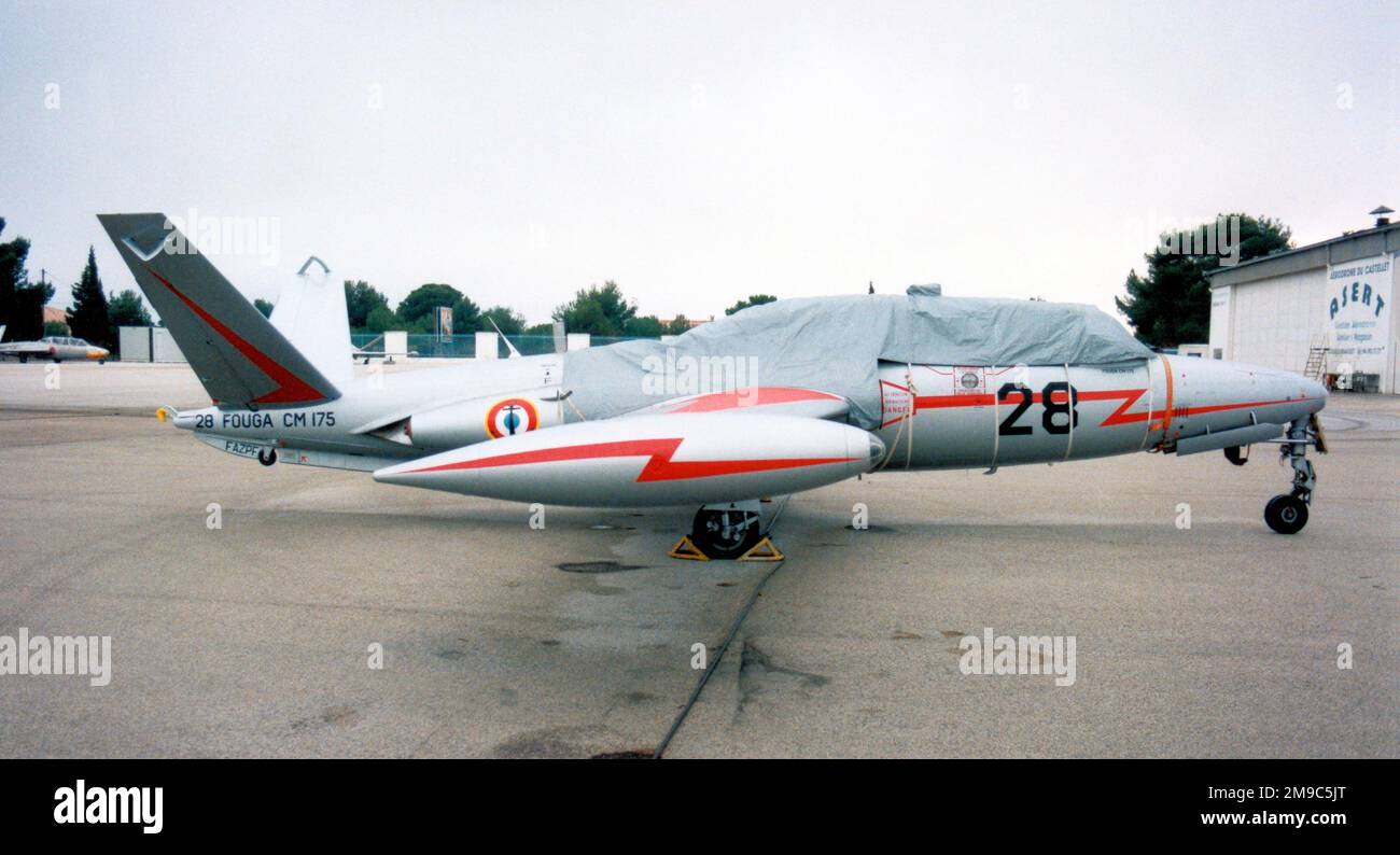 Fouga cm.175 Zephyr F-AZPF (msn 28), au Castellet. Banque D'Images