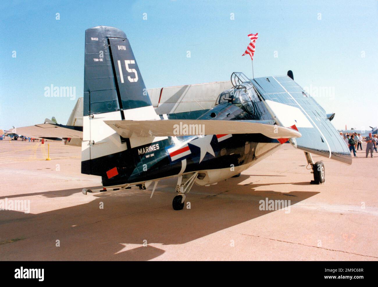 General Motors TBM-3E Avenger N4170A (msn 4358), à l'aéroport Midland le 8-10 octobre 1992. Banque D'Images