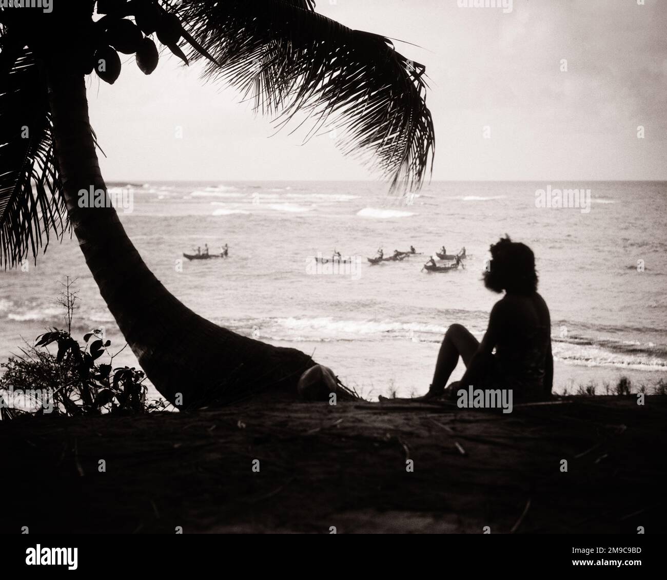 1920S 1926 AOMA DES MERS DU SUD FILM SILENCIEUX ENCORE FEMME ASSISE SOUS LE PALMIER REGARDANT LES HOMMES DANS L'OUTRIGGER CANOTS PÊCHE - F1082 HAR001 HARS COPY SPACE DEMI-LONGUEUR DAMES PERSONNES PUERTO ENTERTAINMENT SILHOUETTES TRANSPORT MERS B&W FILMS CONTOUR HAUT ANGLE CANOTS AVENTURE SILHOUETTED DIRECTION 1926 OCCUPATIONS D'ACTRICE OUTRIGGER ACTEURS SILENCIEUX ARBRE DE PAUME FILM SILENCIEUX FILM FILM IMAGE PUBLICITÉ ENCORE FILM ENCORE DES PALMIERS DE RELAXATION JEUNE ADULTE HOMME NOIR ET BLANC HAR001 À L'ANCIENNE Banque D'Images