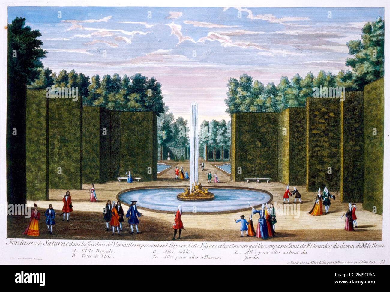 Fontaine de Saturne - Château de Versailles, France Banque D'Images