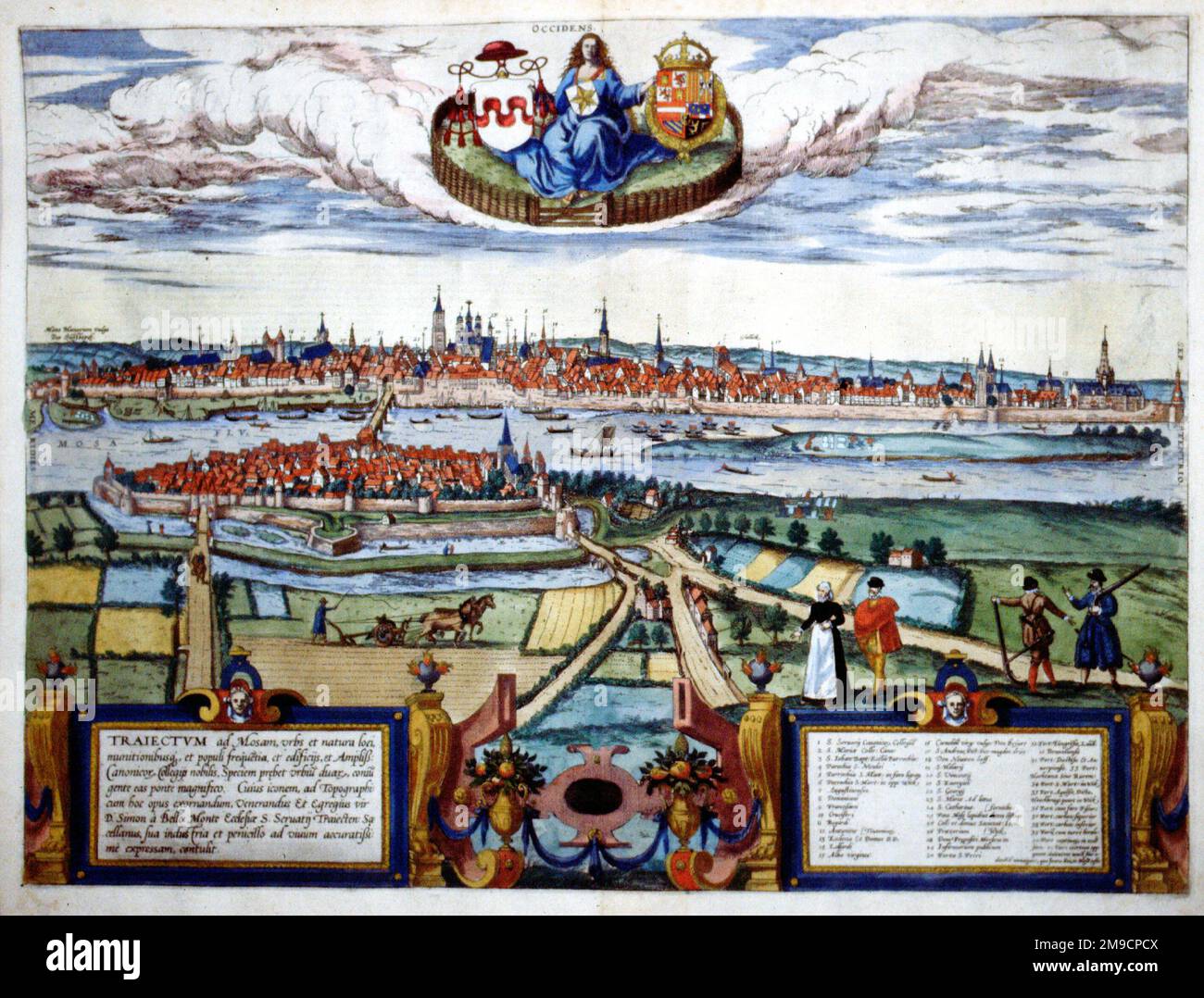 16th / 17th siècle vue de Trajectum, Utrecht, Hollande Banque D'Images