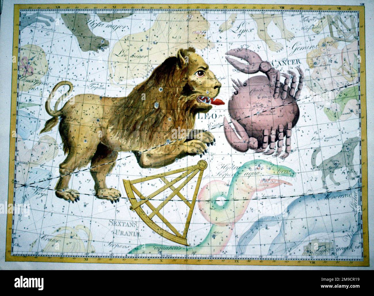 Signes du zodiaque - Lion, Balance et cancer Banque D'Images