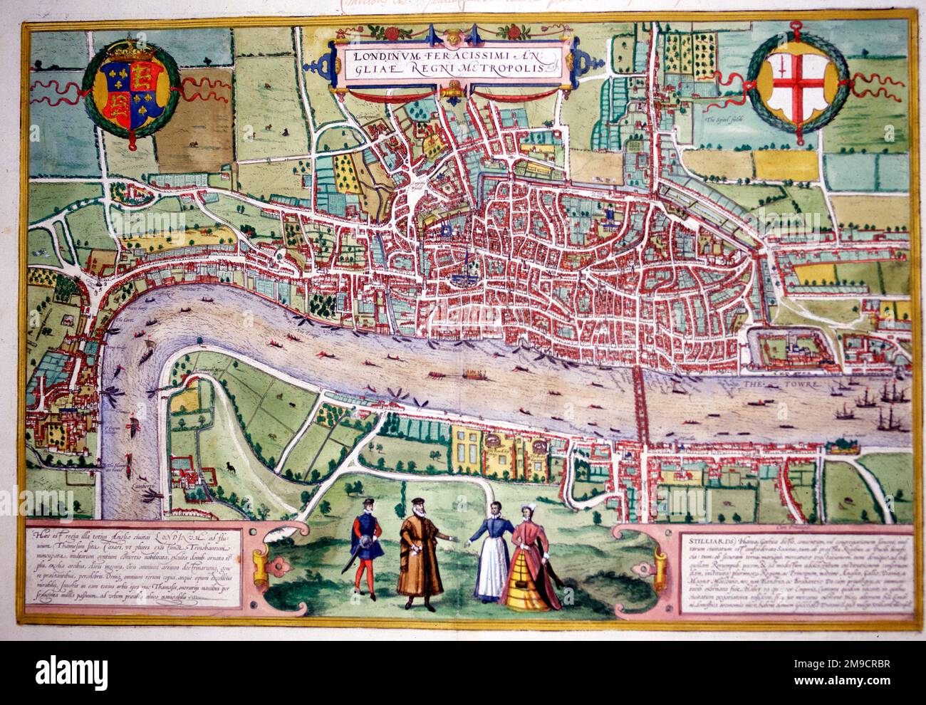Map of london 16th century Banque de photographies et d’images à haute ...