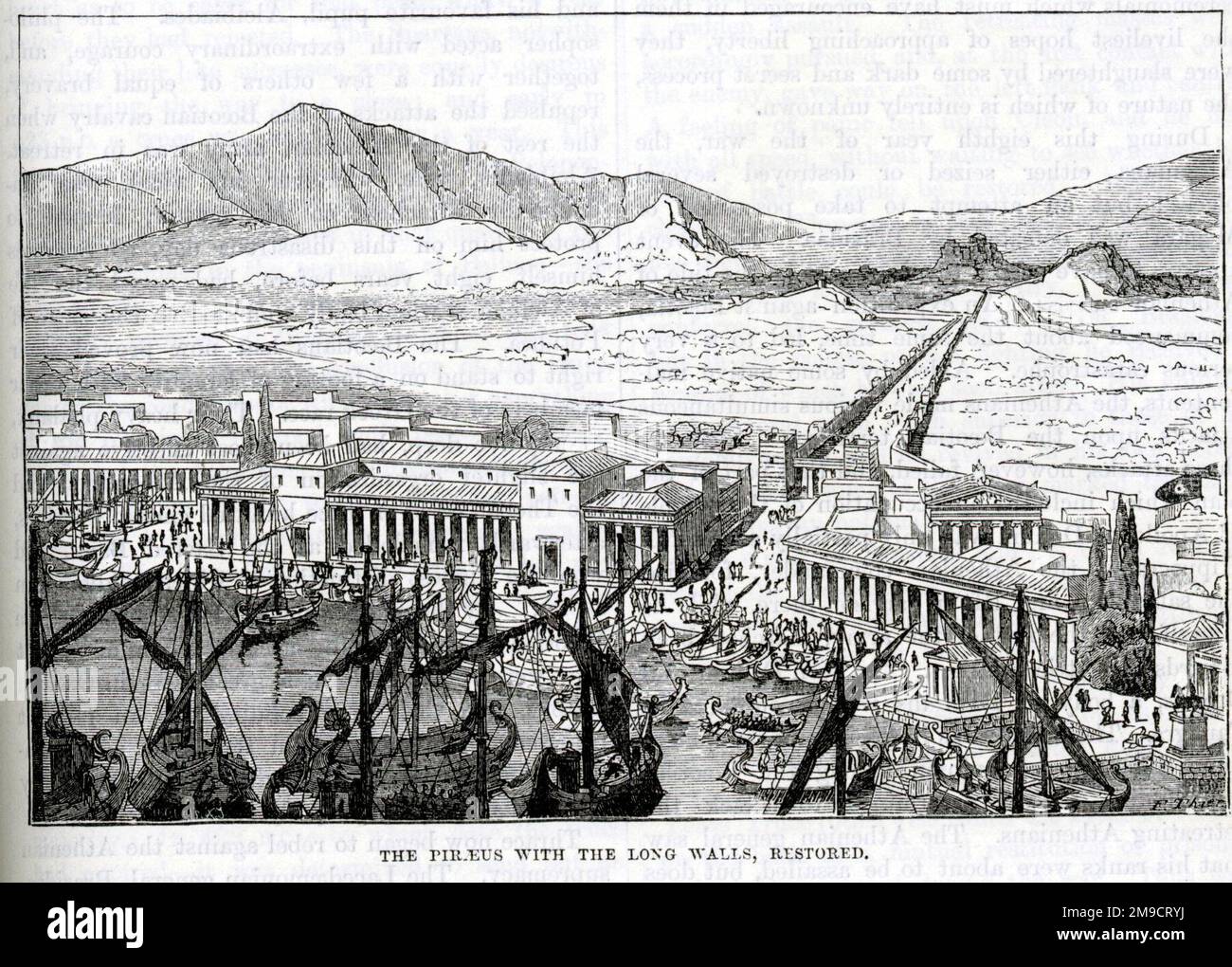 The piraeus with the long walls Banque de photographies et d'images à haute  résolution - Alamy