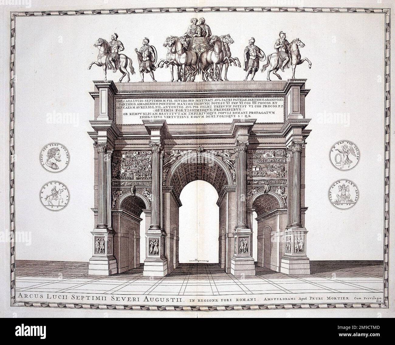 Arc de l'empereur Septimius Severus à Rome Banque D'Images