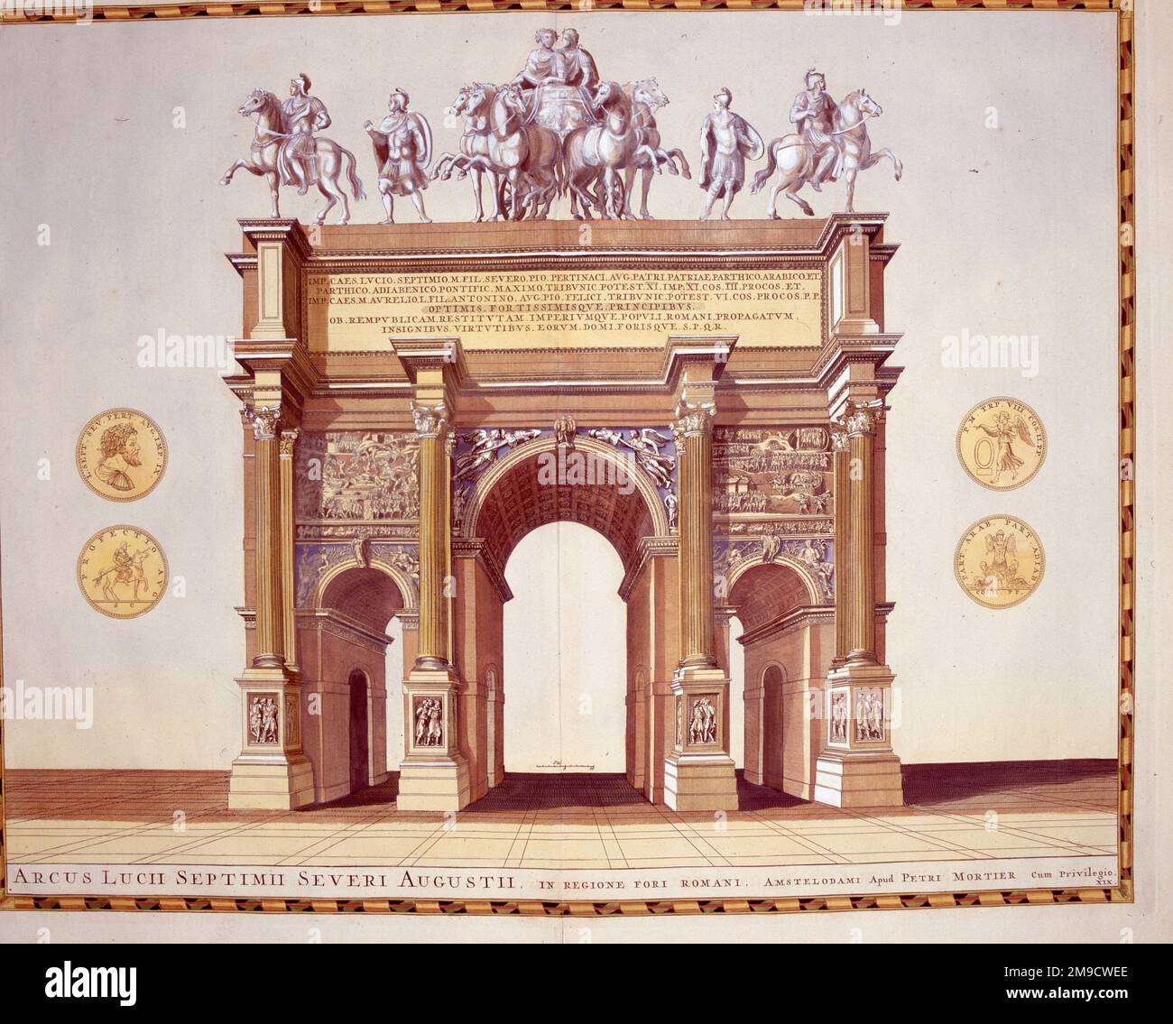 Arc de Septimius Severus, Rome, Italie - Arcus lucii septimii severi augustii Banque D'Images