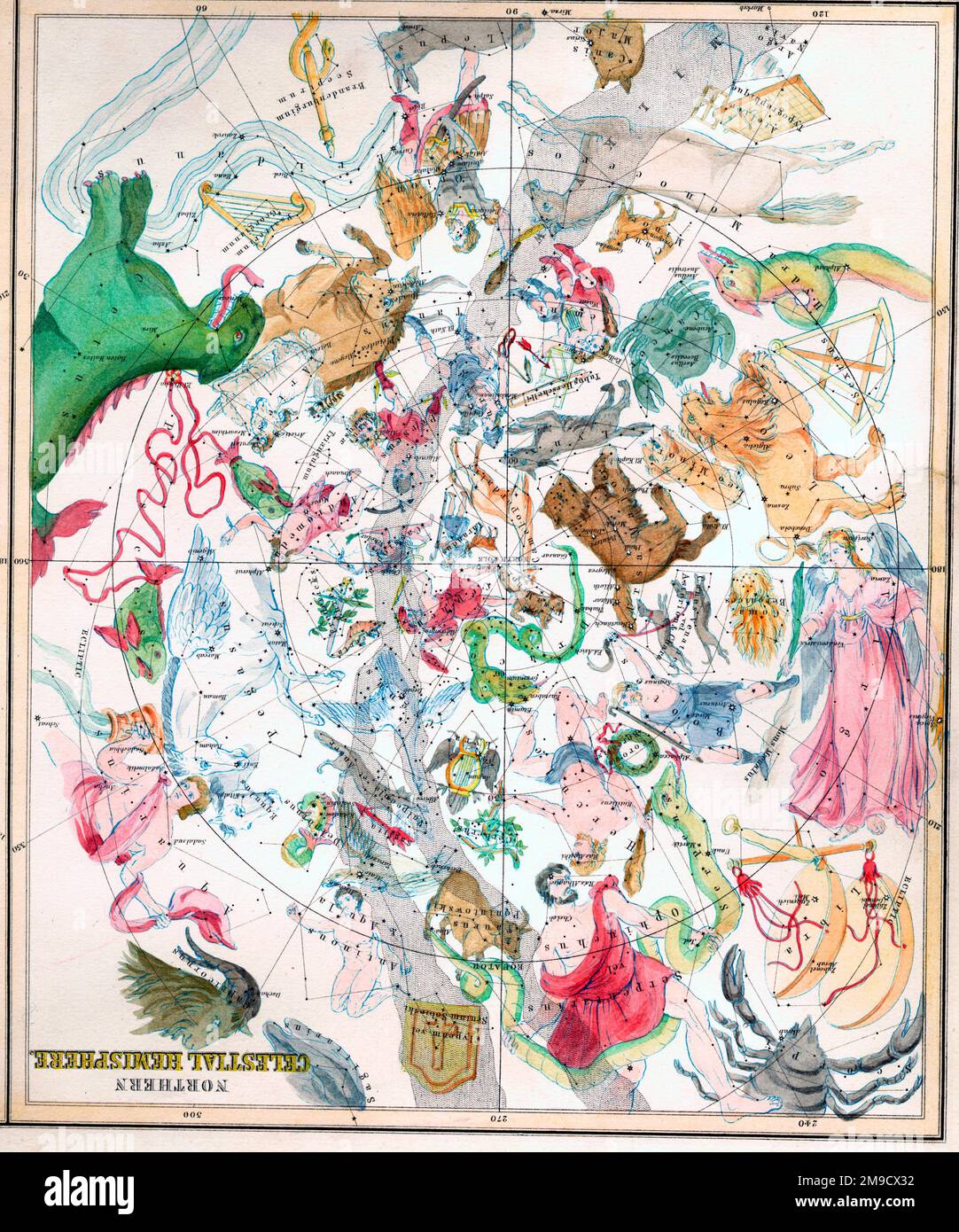 Hémisphère céleste du Nord Banque D'Images