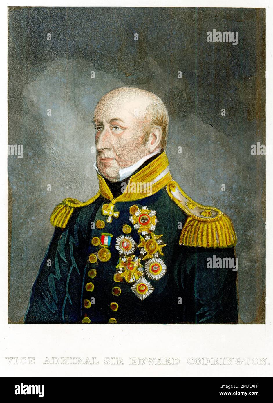 Vice-amiral Sir Edward Codrington, officier naval britannique Banque D'Images