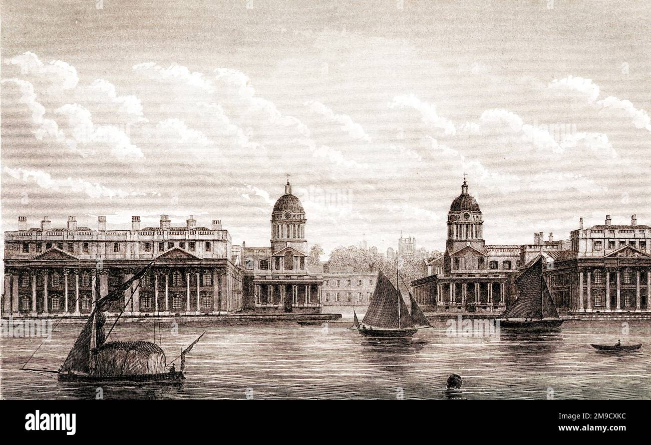 Royal Naval College de Greenwich, Londres Banque D'Images