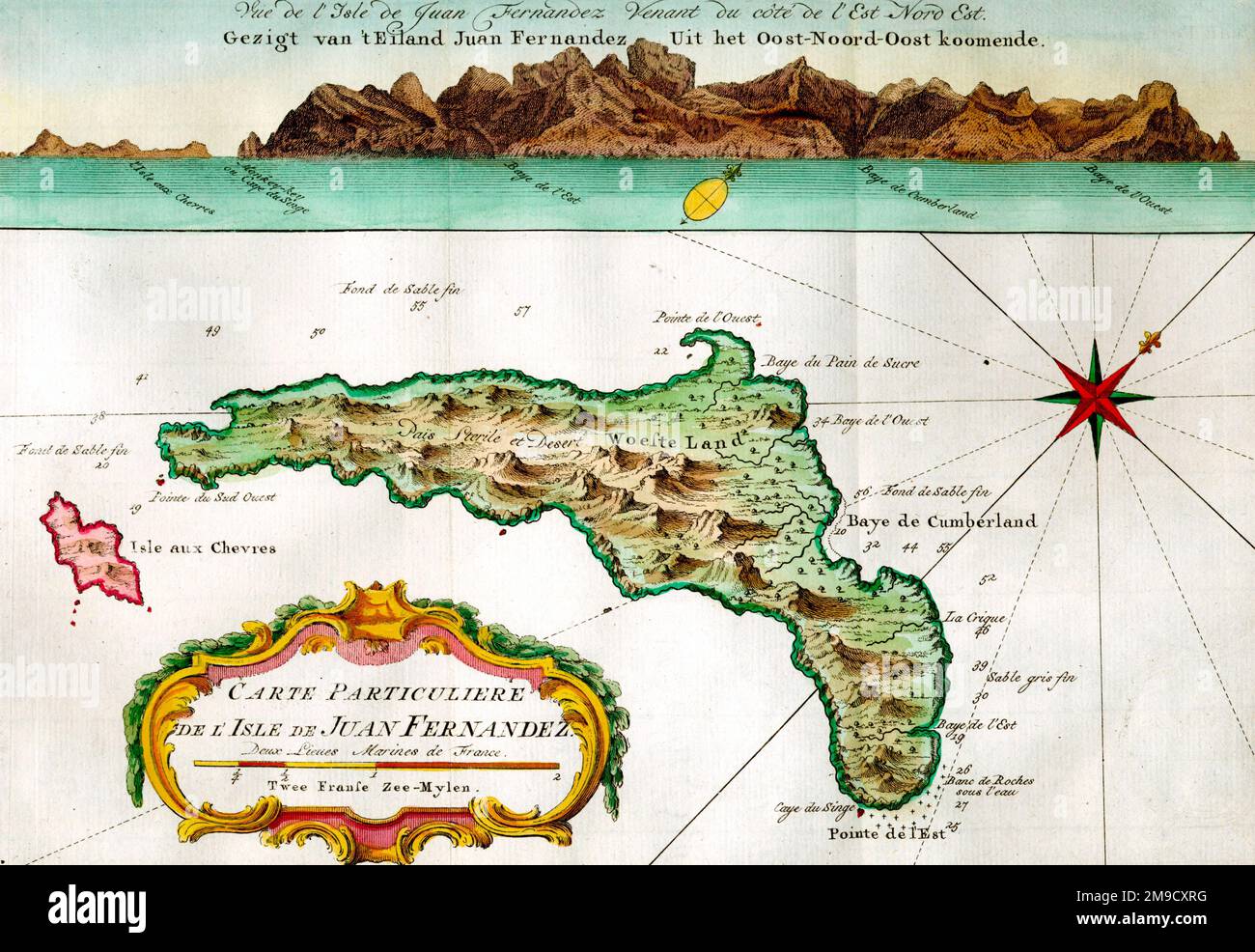 Île Juan Fernandez (Pacifique Sud) Banque D'Images