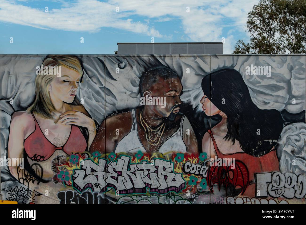 Le célèbre Street Art de Kanye West, Cremorne, Victoria, Australie Banque D'Images