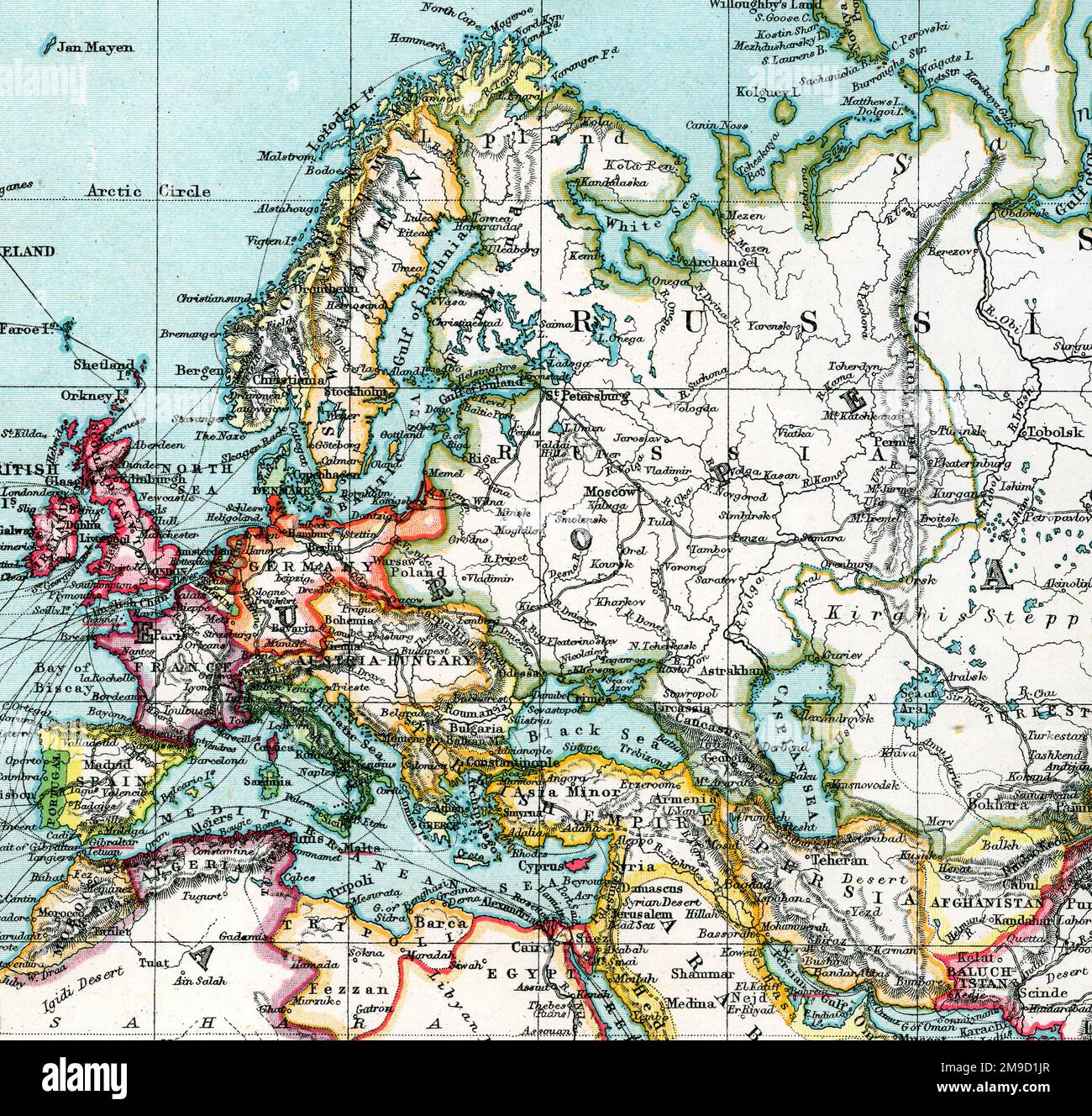 L'Europe environ 1900 Banque D'Images