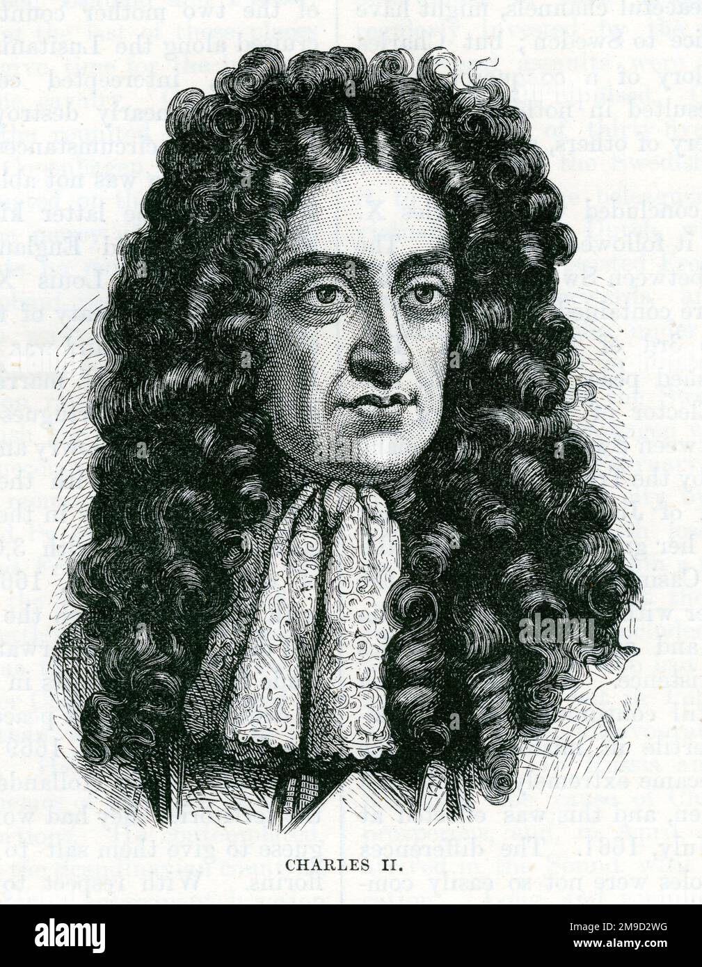 Portrait du roi Charles II d'Angleterre Banque D'Images