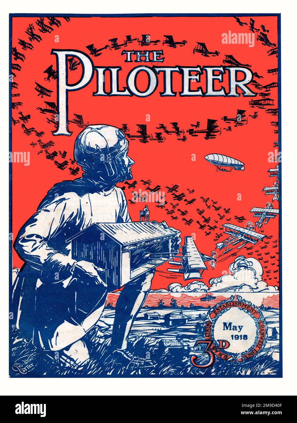 Couverture du Piloteer mai 1918. Banque D'Images