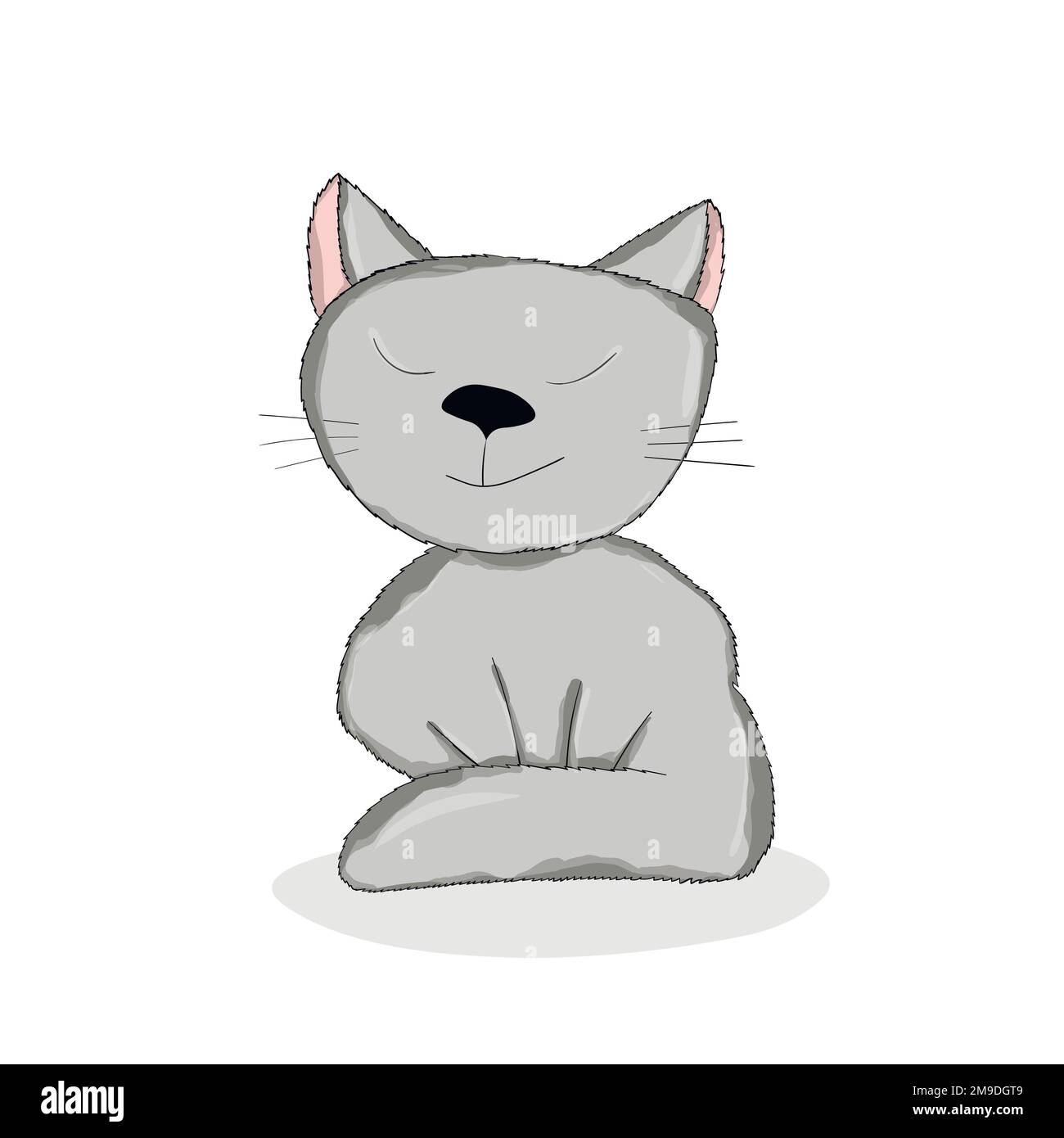 Chats mignons, personnages drôles isolés. Illustration vectorielle plate pour bannière, carte, carte postale, papier peint, poster. Mode de vie des animaux domestiques. Chaton comique Illustration de Vecteur