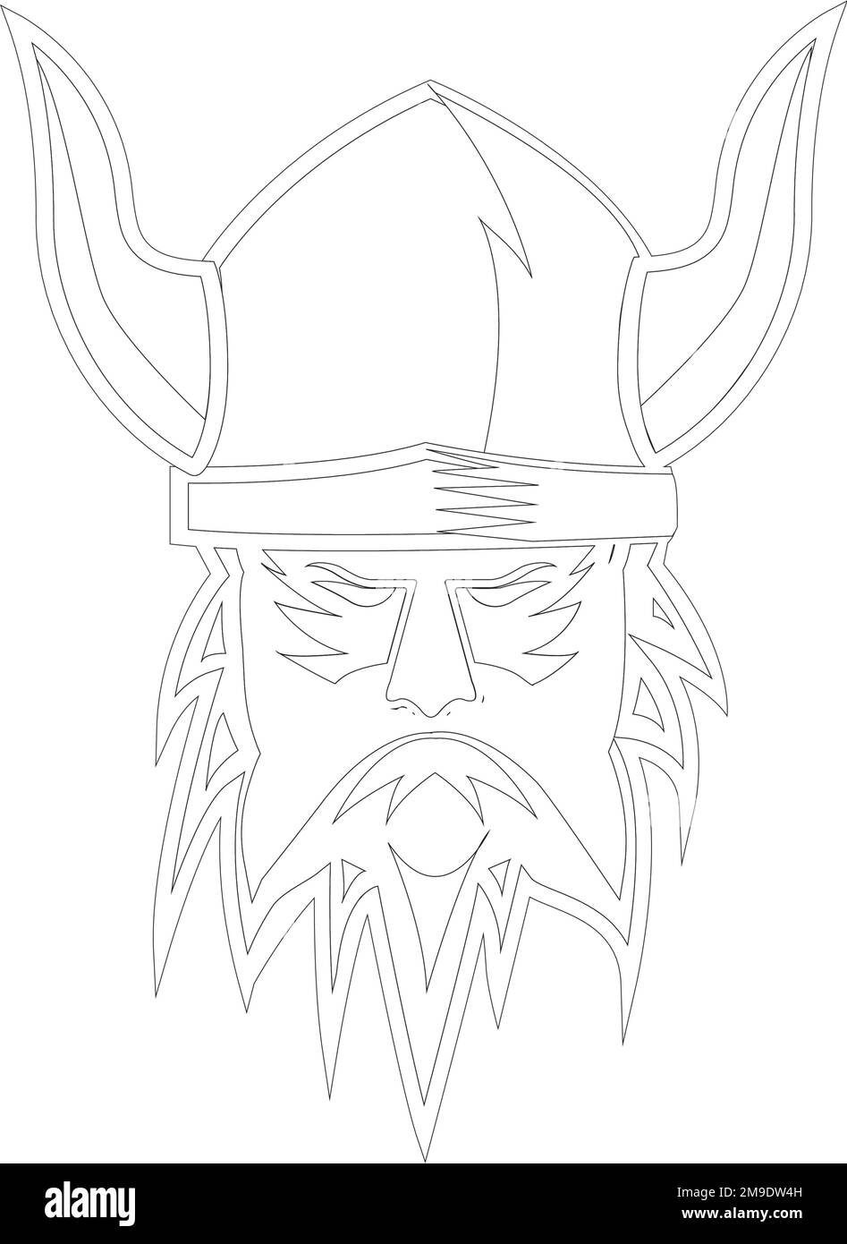 modèle de design vectoriel du logo vikings Illustration de Vecteur